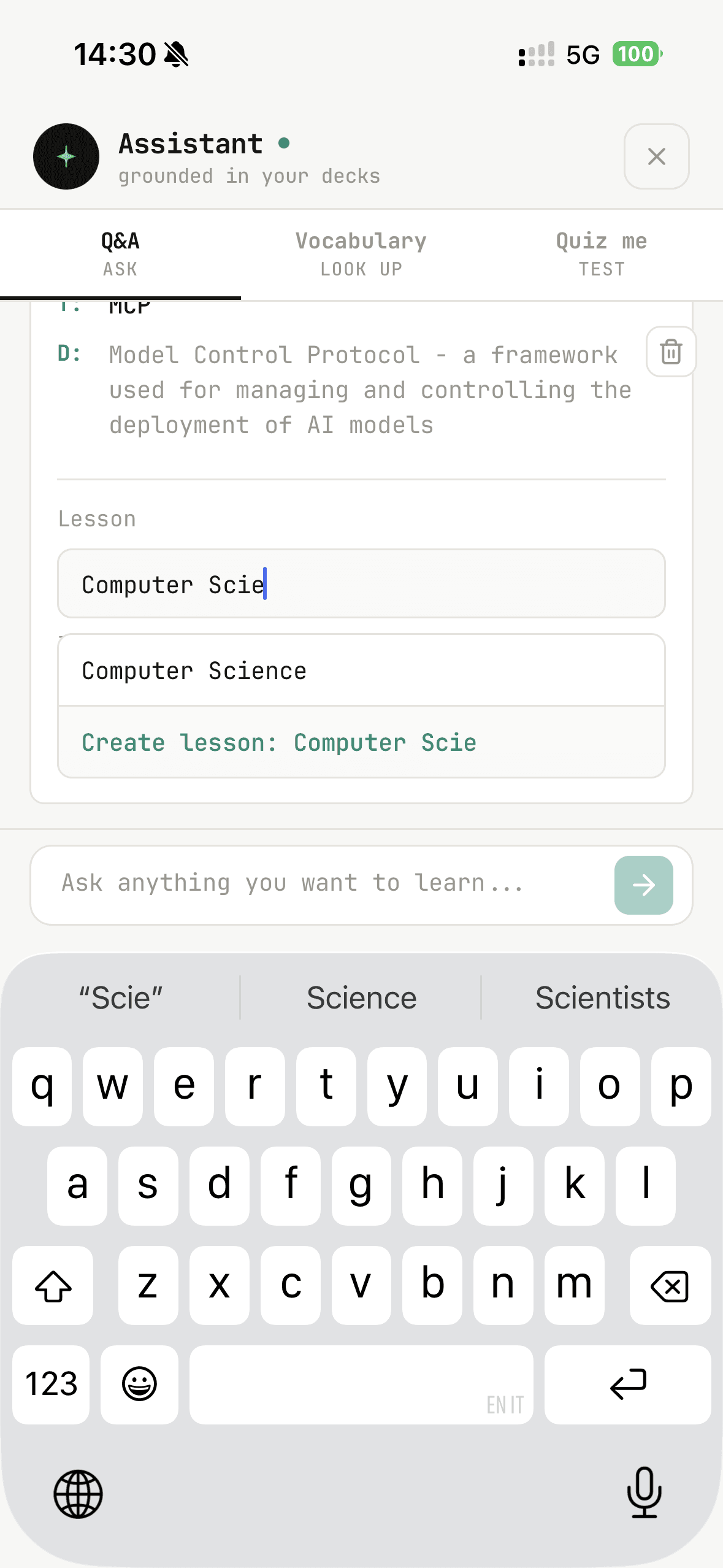 MemQ AI Assistant screenshot 1