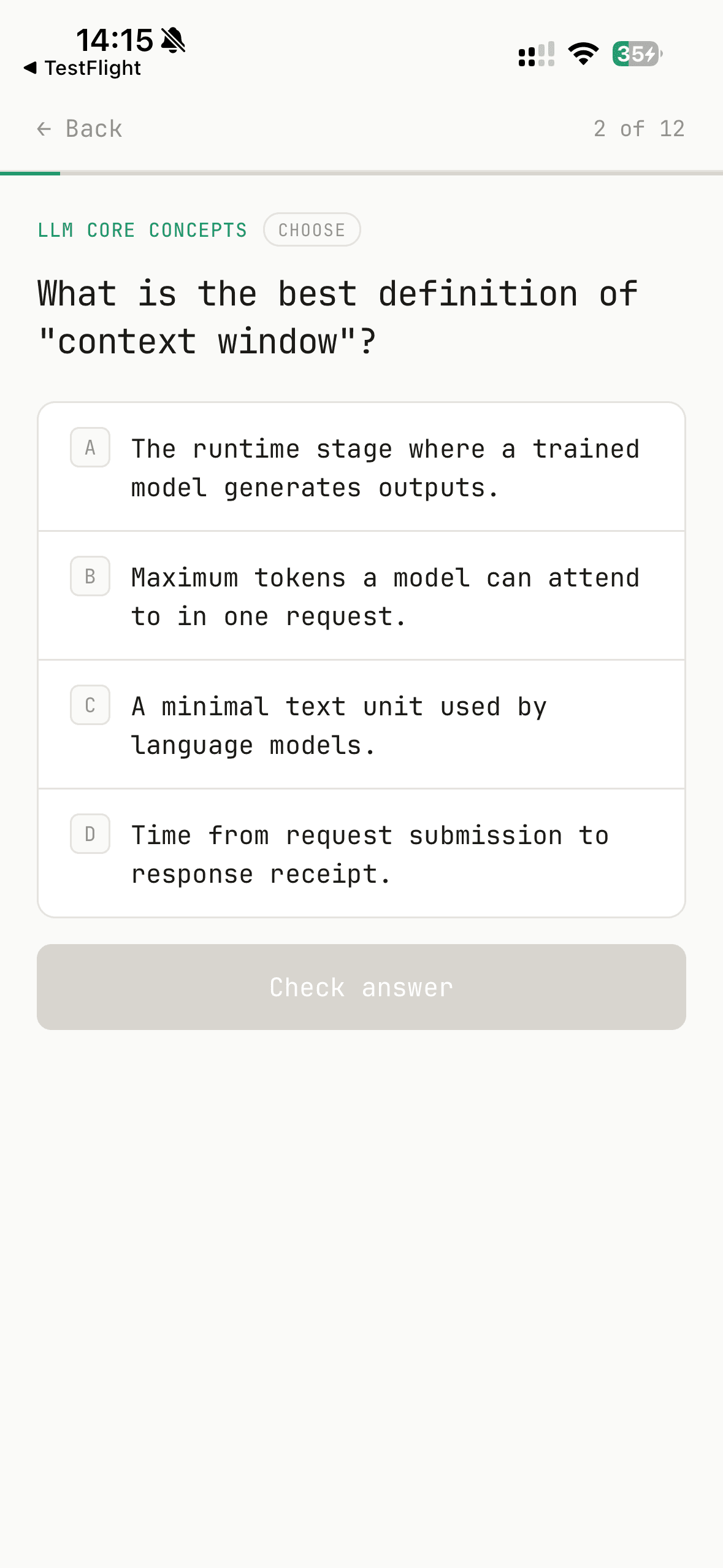 MemQ multiple-choice study