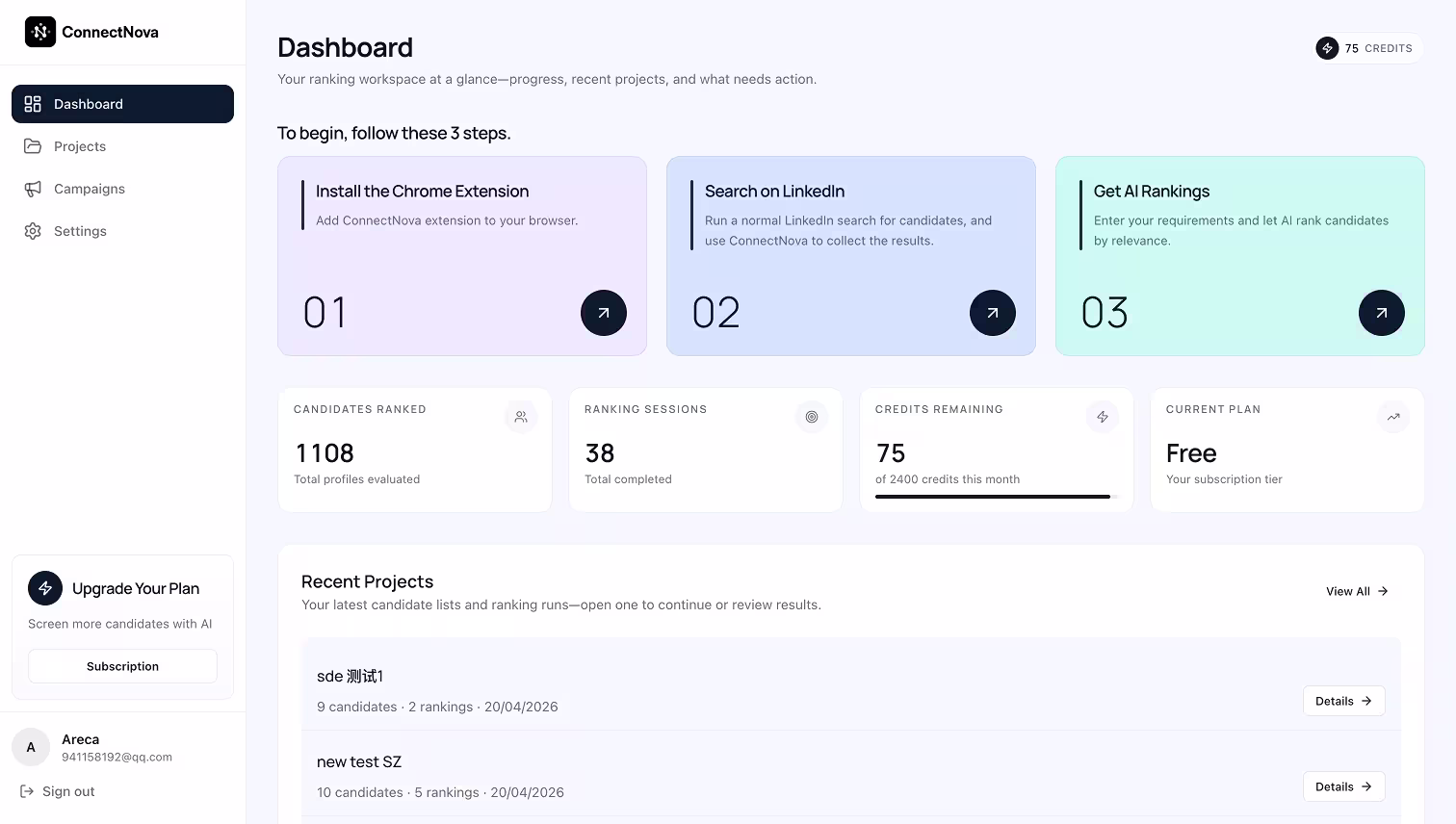 ConnectNova ranking MVP