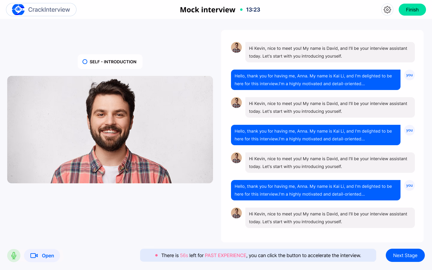 CrackInterview.AI product interface
