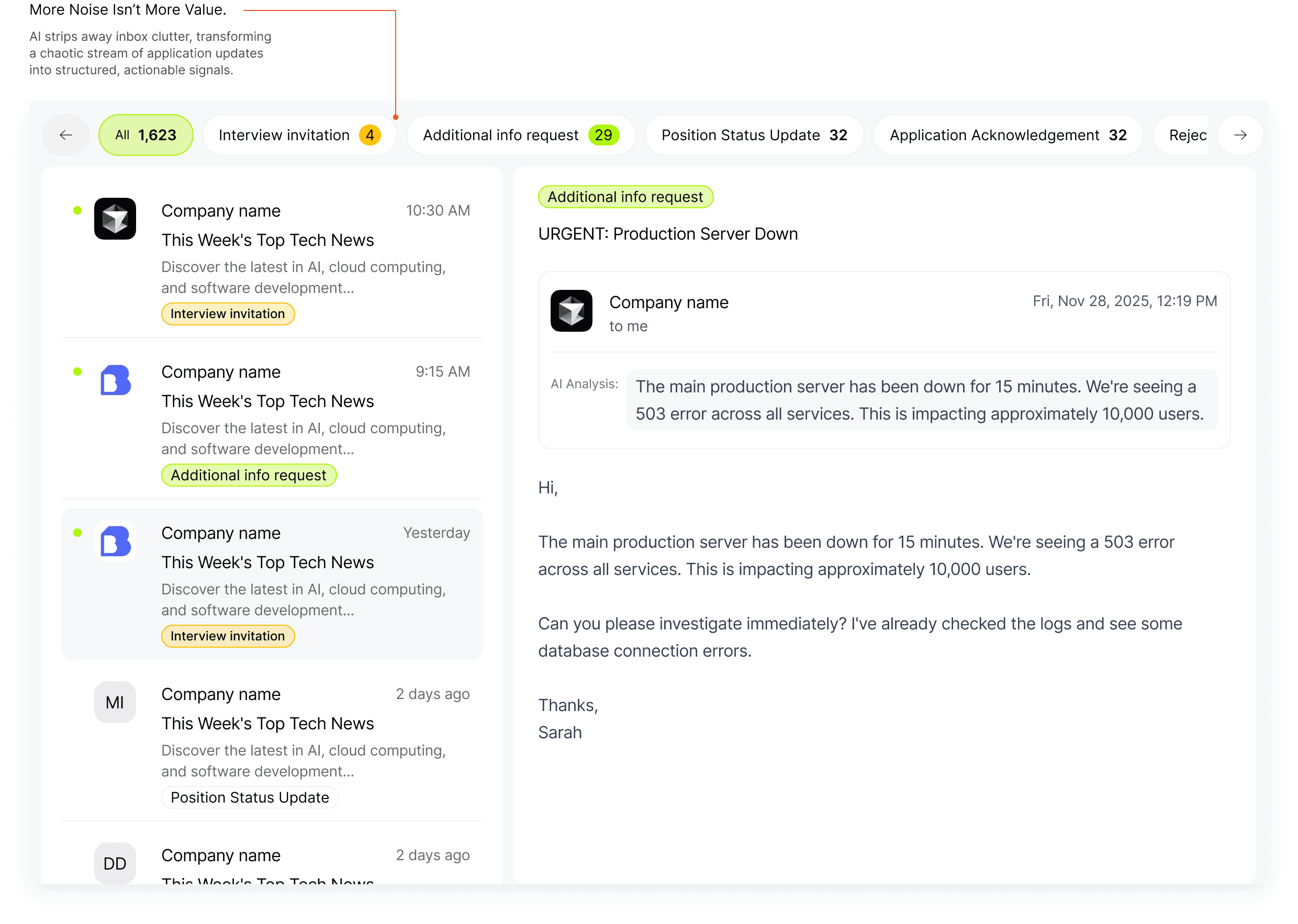 Annotated JobNova application tracking overview